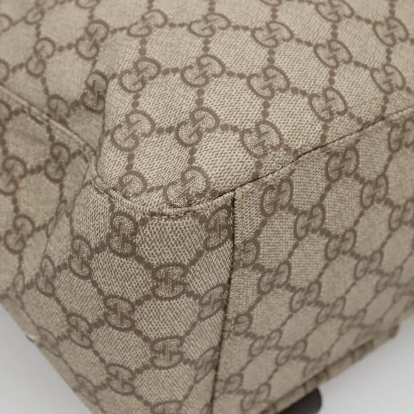 GUCCI GG Supreme Hand Bag Pvc Beige Silver - Picture 13 of 16